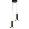 2x5W LED pakabinamas šviestuvas, juodos/aukso sp., 3000K