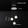 3x10W LED pakabinamas šviestuvas, nikelio/baltos sp., 3000K