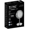 Sieninis šviestuvas V-tac 3W pastatomas šviestuvas su veidrodžiu, chromo sp., 6400K, su baterija
