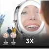 Sieninis šviestuvas V-tac 3W pastatomas šviestuvas su veidrodžiu, chromo sp., 6400K, su baterija