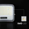 12W LED prožektorius su saulės baterija, juodas, 3000/4500/6500K, dimeriuojamas