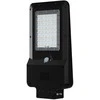 V-tac 20W LED gatvės šviestuvas su saulės baterija ir judesio davikliu, juodas, 3000/4000/6000K, 140°x70°