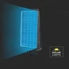 V-tac 20W LED gatvės šviestuvas su saulės baterija ir judesio davikliu, juodas, 3000/4000/6000K, 140°x70°