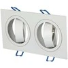 Bikuvalt WHITENERGY SKU3607 V-TAC VT-783 2xGU10 FITTING SQUARE Baltas