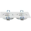 Bikuvalt WHITENERGY SKU3607 V-TAC VT-783 2xGU10 FITTING SQUARE Baltas