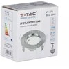 Pakabinamas šviestuvas GU10 lemputės rėmelis, V-TAC, apvalus, spalva:nikelio, Φ81 x 34 mm