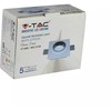 GU10 lemputės įmontuojamas rėmelis V-TAC, kvadratinis, baltos/chromo spalvos