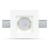 GU10 lemputės rėmelis V-TAC, baltas, kvadratinis, 100x100mm