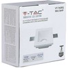 V-tac GU10 lemputės rėmelis, kvadratinis, baltas, gilus, 120x120mm