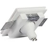 GU10 lemputės rėmelis V-TAC, baltas, kvadratinis, 100x100mm