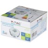 V-tac GU10 lemputės įmontuojamas rėmelis, apvalus, 80x42mm, baltos/chromo spalvos
