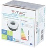 V-tac GU10 lemputės įmontuojamas rėmelis, apvalus, 80x42mm, baltos/juodos spalvos