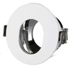 V-tac GU10 lemputės įmontuojamas rėmelis, apvalus, 80x42mm, baltos/chromo spalvos