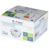 V-tac GU10 lemputės įmontuojamas rėmelis, apvalus, 80x42mm, baltos/chromo spalvos