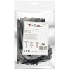 Opaski zaciskowe V-TAC 2.5x100mm juoda 8kg Nylon66 (pakuotė. 100szt)