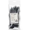 Opaski zaciskowe V-TAC 2.5x150mm juoda 8kg Nylon66 (pakuotė. 100szt)