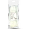 Opaski zaciskowe V-TAC 2.5x200mm balta 8kg Nylon66 (pakuotė. 100szt)