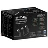 V-tac 7W LED įsmeigiamas šviestuvas, juodas, suderinamas su AMAZON ALEXA ir GOOGLE HOME, 3000-6500K/RGB, 3vnt