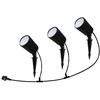 V-tac 7W LED įsmeigiamas šviestuvas, juodas, suderinamas su AMAZON ALEXA ir GOOGLE HOME, 3000-6500K/RGB, 3vnt