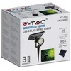 V-tac 2W įsmeigiamas šviestuvas, su saulės baterija, juodas, 4000K, IP65