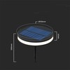 V-tac 1,8W LED įsmeigiamas lauko šviestuvas su saulės baterija, juodas, 3000K, IP54