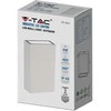 V-tac 4W sieninis lauko šviestuvas, baltas, 3000K