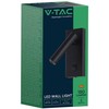 V-tac 2W LED sieninis šviestuvas, juodas, 4000K