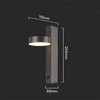 V-tac 8W LED sieninis šviestuvas, juodas, 3000K, su USB