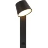 V-tac 8W LED sieninis šviestuvas, juodas, 3000K, su USB