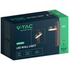 V-tac 8W LED sieninis šviestuvas, juodas, 3000K, su USB