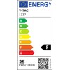 V-tac 25W LED šviestuvas į 3 fazių bėgelius, juodu / baltu korpusu, 6400K