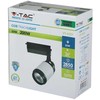 V-tac 35W LED šviestuvas į 3 fazių bėgelius, juodu / baltu korpusu, 6400K