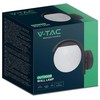 V-tac Sieninis šviestuvas, E27, juodas, IP44