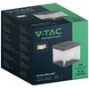 V-tac 3W LED įkraunamas lauko šviestuvas su saulės baterija, juodos/baltos sp., 3000K, IP65