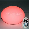 V-tac 0,5W LED šviestuvas, apvalus, RGB, D:20x14cm