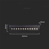 V-tac 12W LED šviestuvas į magnetinius bėgelius, juodas, 3000K, pakreipiamas
