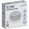 Sieninis šviestuvas V-tac 2W LED sieninis lauko šviestuvas, baltas, 3000K, IP65