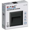 V-tac 2W LED paviršinis šviestuvas, juodas, 3000K, IP65