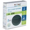 Bikuvalt 2W LED apvalus šviestuvas, juodas, IP65, 3000K