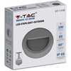 V-tac 2W LED paviršinis šviestuvas, pilkas, 3000K, IP65