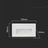 V-tac 3W LED įleidžiamas šviestuvas laiptams, baltas, 3000K, IP65