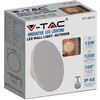 V-tac 12W LED sieninis šviestuvas, baltas, 3000K, IP65