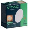 V-tac 12W LED sieninis lauko šviestuvas, baltas, 3000/6400K, dimeriuojamas