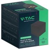 Sieninis šviestuvas V-tac 9W LED įkraunamas sieninis lauko šviestuvas su saulės baterija ir judesio davikliu, juodas, 3000K, IP65