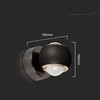V-tac 10W LED sieninis šviestuvas, juodas, 3000K, šviečia į viršų ir į apačią