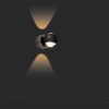 V-tac 10W LED sieninis šviestuvas, juodas, 3000K, šviečia į viršų ir į apačią