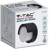 V-tac 12W LED sieninis šviestuvas, juodas, 3000K, IP65