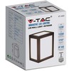 Sieninis šviestuvas V-tac 12W LED sieninis fasado šviestuvas, juodas, 6400K, IP65