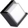 V-tac 12W LED sieninis šviestuvas, juodas, 3000K, IP65