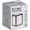 V-tac 12W LED sieninis šviestuvas, pilkas, 4000K, IP65